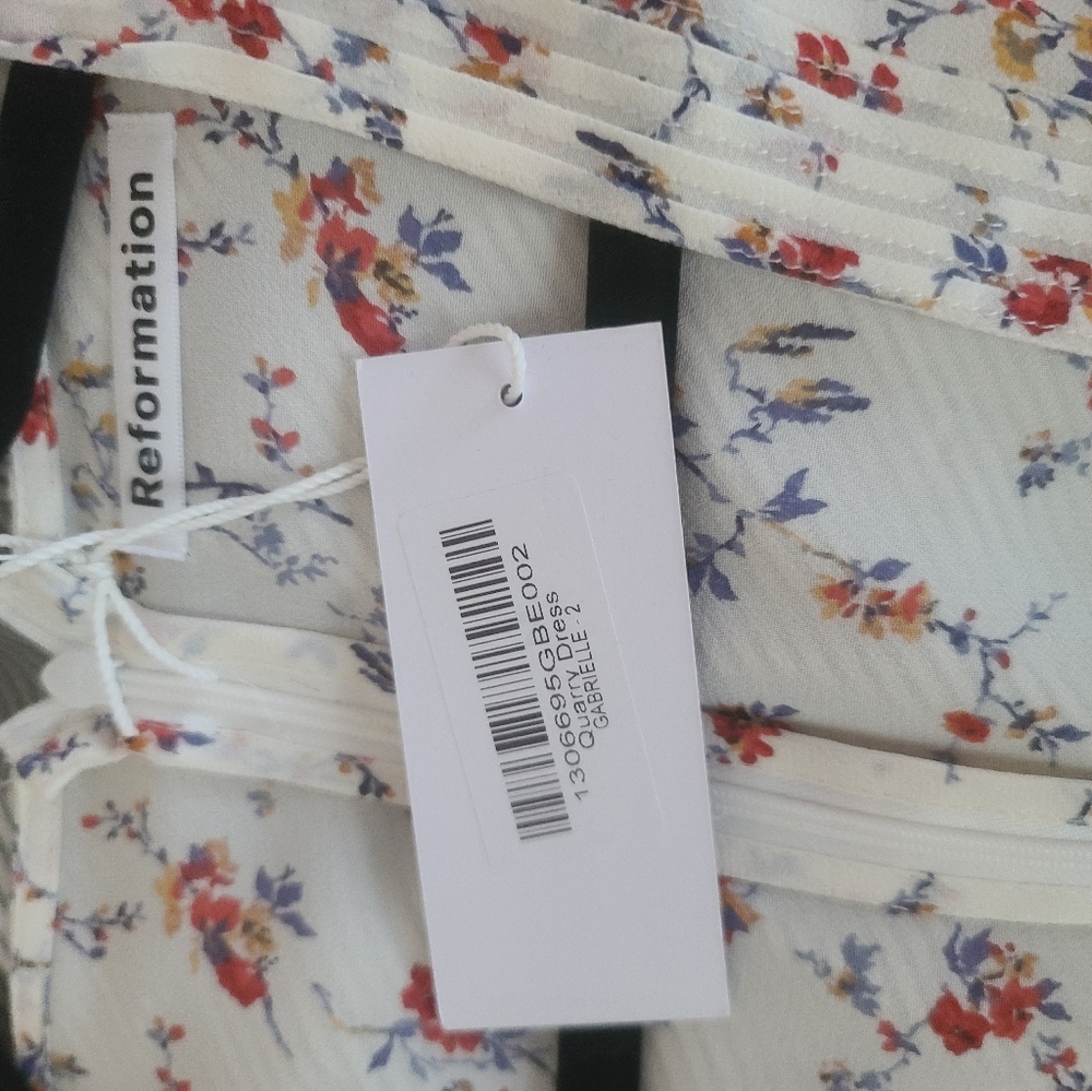 Reformation Floral Mini Dress Size 2 - Picture 6 of 6
